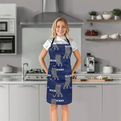 Manfei Ball Sports Kids Kitchen Apron - color: Dark Blue Gray