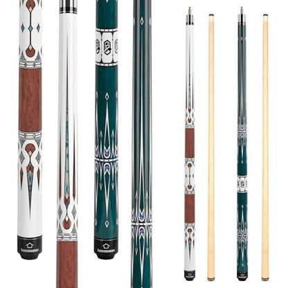 HomeSeason Pool Cue Stick 58" Billiard Cue Sticks Professional Low Deflection Pool Sticks - color: 2-Pack(18/21oz)