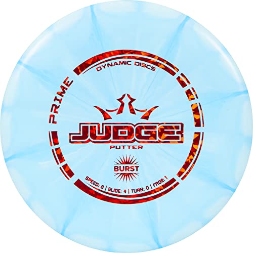 Dynamic Discs Prime Burst Judge Disc Golf Putter, Men and Women Frisbee Golf Putter, 170g Plus, Beaded Throwing Frisbee Golf Putter, Stable Disc Golf Flight, Stamp Color Will Vary, Blue - color: Blue