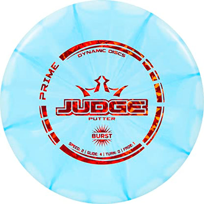 Dynamic Discs Prime Burst Judge Disc Golf Putter, Men and Women Frisbee Golf Putter, 170g Plus, Beaded Throwing Frisbee Golf Putter, Stable Disc Golf Flight, Stamp Color Will Vary, Blue - color: Blue
