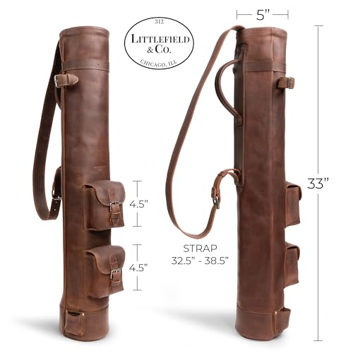 Leather Vintage Carry Golf Bag with Shoulder Strap, Standing Carry Golf Bags, Men's Basic Bag for Golf Clubs, Golf Stand Bags for Men, Mens Walking Golf Club Cart Bag, Lightweight Caddie Golfing Gear