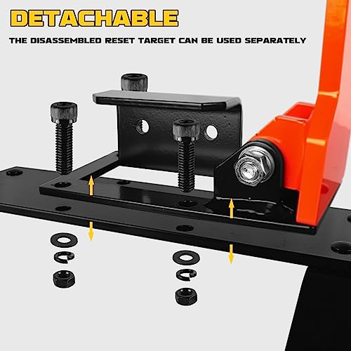 Highwild 3/8" AR500 Classic Popper Steel Shooting Target 12" Auto Reset Target for Shooting Range Outdoor - color: Auto Reset Target with Base