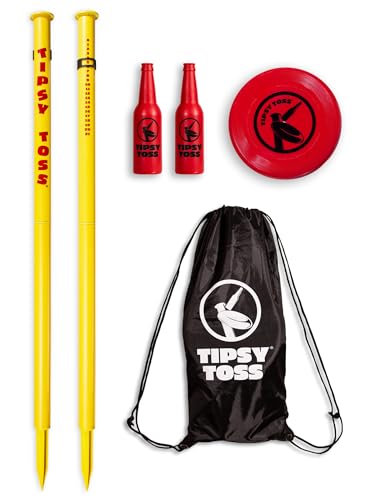 GoSports Tipsy Toss Game Set - Flying Disc Bottle Drop Yard Game - Choose Pro or Standard - color: Pro