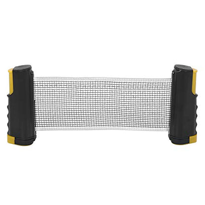 SUNGOOYUE Table Tennis Net Retractable Portable Rack with Plastic Polyester Cotton Adjustable Telescopic 170cm Net 5cm Clamp for Home Office Travel Players Indoor Games