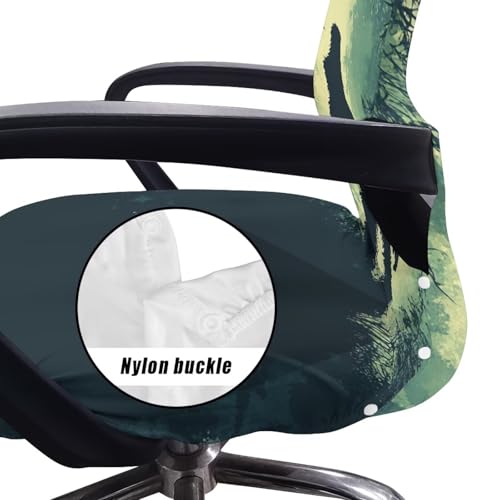 Bigfoot Office Chair Cover, Stretchable Computer Desk Chair Covers Removable Mid-High Back Universal Executive Boss Gaming Seat Cover for Dog Cat - color: Bigfoot 3, size: Large