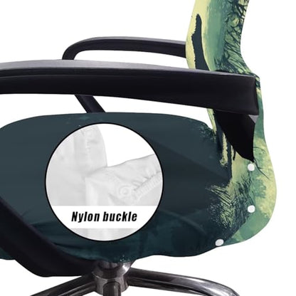 Bigfoot Office Chair Cover, Stretchable Computer Desk Chair Covers Removable Mid-High Back Universal Executive Boss Gaming Seat Cover for Dog Cat - color: Bigfoot 3, size: Small