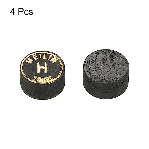 PATIKIL Pool Cue Tips Multiple Layer Pool Billiard Cue Tips Laminated Glue-on Snooker Stick Tip Billiard Accessories - size: 14mm, style: Hard