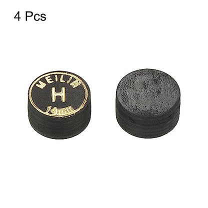 PATIKIL Pool Cue Tips Multiple Layer Pool Billiard Cue Tips Laminated Glue-on Snooker Stick Tip Billiard Accessories - size: 14mm, style: Hard