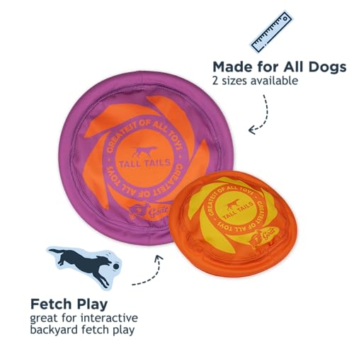 Tall Tails G.O.A.T. Greatest of All Toys Sport Flyer Fetch Toy for Dogs, Medium - size: Medium