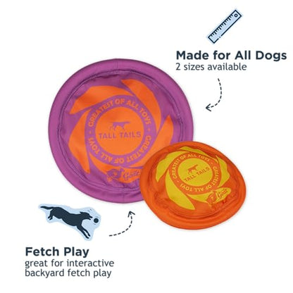 Tall Tails G.O.A.T. Greatest of All Toys Sport Flyer Fetch Toy for Dogs, Medium - size: Medium