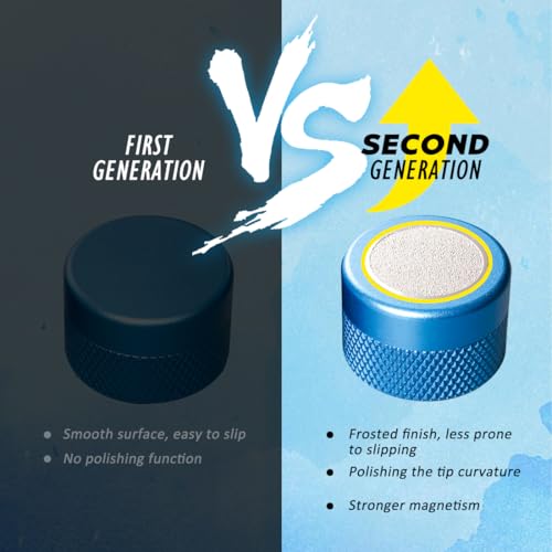 TAOM Upgrade Pool Chalk Holder Round Shaped Practical Tool Billiards Accessories Magnetic Mini Chalk Tip Case Container Round Box Billiards,Cue Tip Tool Scuffer Shaper - color: 1-Gift Set-Blue with V10 Blue