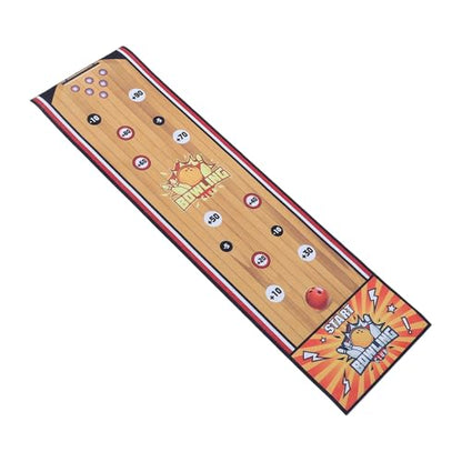 Indoor Bowling Set, Tabletop Bowling Game Mat with 6 Pins and 6 Balls, Foldable Easy to Store, for Family Game Nights and Parties