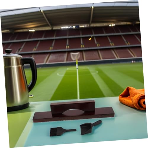 Shuffleboard Table Sweeper Brush with Dustpan for Household Game Rooms, Ergonomic Portable Design Removes Tough Dirt and Debris, Sturdy Plastic and Solid Wood Cleaner for Table Top