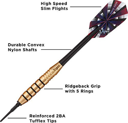 Viper Elite Brass Soft Tip Darts - style: 20 Grams