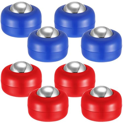 Gejoy Mini Shuffleboard Replacement Puck Tabletop Equipment Rollers Set Shuffleboard Curling Accessories - color: Red, Blue