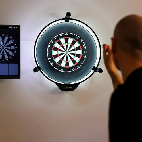 Scolia Automatic Darts Scoring Systems for Steel Tip Darts: Play Games & Tournaments Online or in-Person with Reliable Automated Chalking & Calling - style: Home-V2