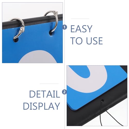 WOONEKY Portable Basketball Scoreboard with Triple Digit Display, High Visibility PVC Tabletop Score Flip Board for Indoor Basketball Games