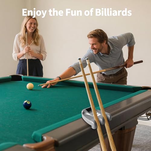 Pool Cue Holder, Portable Weighted Billiard Cue Rack with Chalk Holder, Cue Stick Holder Grey (2 Holes) - style: 2 Holes-Grey