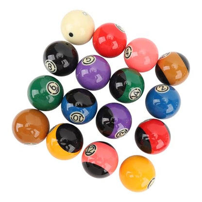 Billiard Balls Set, Resin High Friction Professional TV Pool Balls Set for Tournament Practice 2.25in