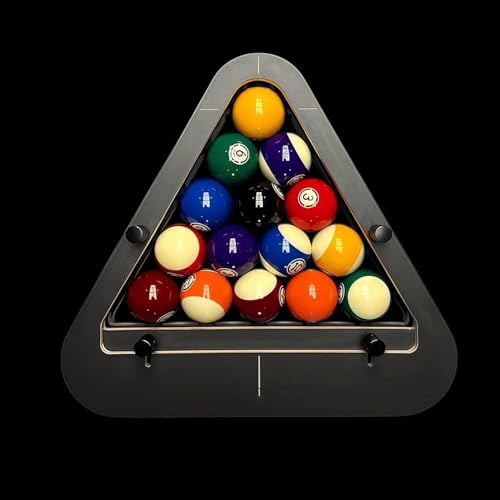 Precision-Engineered Professional Billiard Rack System That Eliminates Gaps, Wood Billiard 8-Ball/9-Ball Pro Triangle/Diamond Pool Ball Racks, for Tournament Play, Delivers Perfect Racks - color: 1PCS*8-Ball