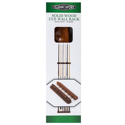 EastPoint Sports Classic Sport Six Cue Billiard Rack - Wall Mounted, Durable Solid Wood
