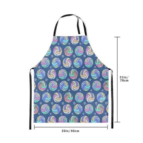 Manfei Volleyball Kids Kitchen Apron - color: Colorful