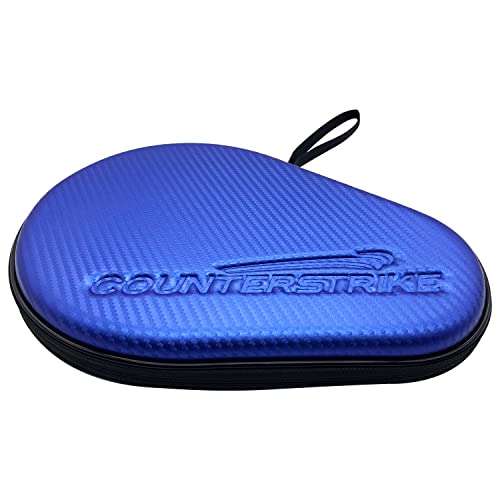 Phantom Light Paddle Bundle (Includes Hard Case & 6 Balls) | Ping Pong Paddle | Table Tennis Paddle | Offensive Table Tennis Paddle | Pre-Assembled Paddle | ITTF Approved | Ping Pong Set - color: Blue Matte Fiber