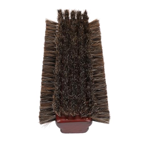 Pool Table Brush, Horse Hair Brush with Wood Handle, 3 Sided Billiard Table Brush for Pool Table Cleaning, Pool Table Accessories, Burgundy