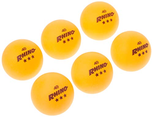 Champion Sports 3 Star Table Tennis Ball Pack – Tournament Size, 40mm Seamless, CTTA & ITTA Approved - style: Pack of 6 (Orange)