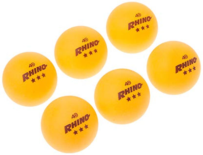 Champion Sports 3 Star Table Tennis Ball Pack – Tournament Size, 40mm Seamless, CTTA & ITTA Approved - style: Pack of 6 (Orange)