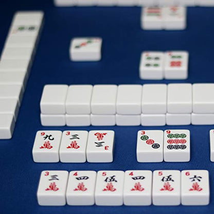 plusvivo Mahjong Mat Anti Slip and Noise Reduction Table Cover for Mahjon Paigow Poker Dominos 32.6" x 32.6"(83cm x 83cm) Blue