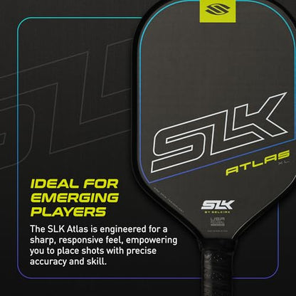 Selkirk Sport SLK Atlas Pickleball Paddle | Carbon Fiber Honeycomb - color: Blue, size: XL (Elongated Shape)