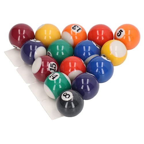Mini Billiard Balls, 16 Pool Balls Set, 1-1/4" Pool Table Billiards, Resin Mini Billard Pool Balls, Cue Ball Training Ball, Pool Table Accessories for Beginners & Professional, Kids Table Game Toy