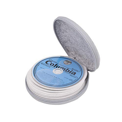 ELEZAY Small CD Case Round Felt 20 Capacity CDs Storage Wallet DVD Disc Holder,Light Grey - color: C-LightGray