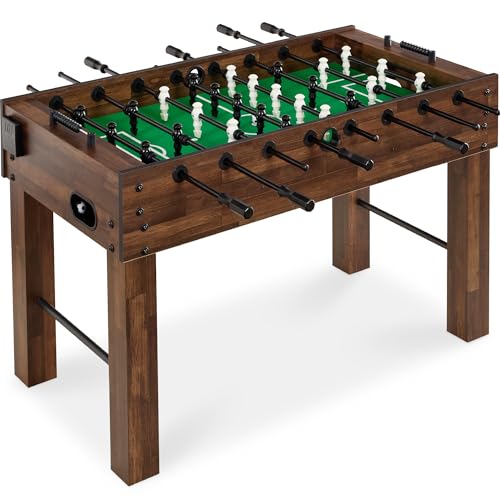 Best Choice Products Full Size 54 Inch Regulation Foosball Table for Home, Game Room - Includes 2 Balls, 2 Cup Holders - color: Walnut