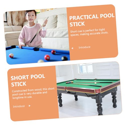 1set Short Pool Cue Stick Billiard Cue for Tight Spaces for Boys and Girls and Beginners for Home Use and Learning