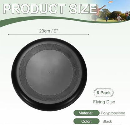 Soft Flying Disc, Sports Flying Discs All Ages Outdoor Flying Disc Training Playing Lightweight Durable - color: Black