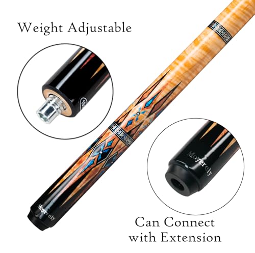 Carbon Fiber Pool Cue,11.8mm/12.5mm Low Deflection Cue Stick,Professional Pool Stick with Case - color: MF2, size: 11.8mm