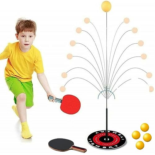 Table Tennis Self-Training Trainer With Elastic Soft Shaft - Portable for Indoor Or Outdoor Use - Training Device Practice Ball Bulk for Children Adult