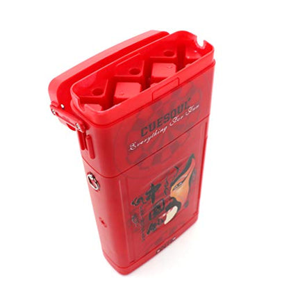 CUESOUL ANTIE Hard Dart Case with Peking Opera Mask Design and Dart Flights Case for Your Choice - color: Dart Case-Red