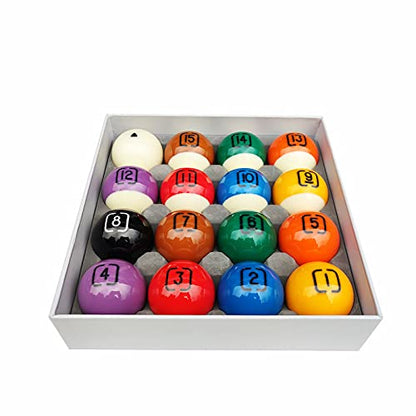 Billiard Set 2-1/4 Inch Pure Phenolic Pool Table Balls Regulation Size Complete 16 Resin Billiard Balls 57.2mm