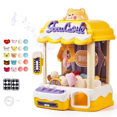 Toy Claw Machine for Kids, Kids Vending Machines with Adjustable Sound, Mini Arcade Claw Machine for Candy Grabber Prize Dispenser Home Party Christmas & Birthday Gifts for Children/Adults, Ages 3+