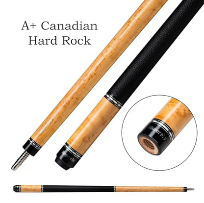 Carbon Fiber Pool Cue,11.8mm/12.5mm Low Deflection Cue Stick,Professional Pool Stick with Case - color: Bird Eye Maple, size: 11.8mm