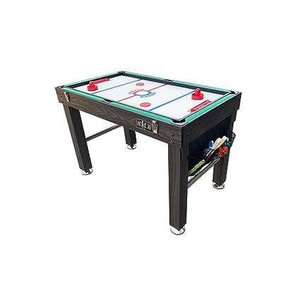 KICK Minotaur 48" 5-in-1 Multi-Game Table - Foosball, Glide Hockey, Billiards/Pool, Ping Pong & Basketball - color: Brown