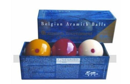 Aramith Super Pro Cup Billiard Balls - Spot White/Yellow, 2 1/16 inch