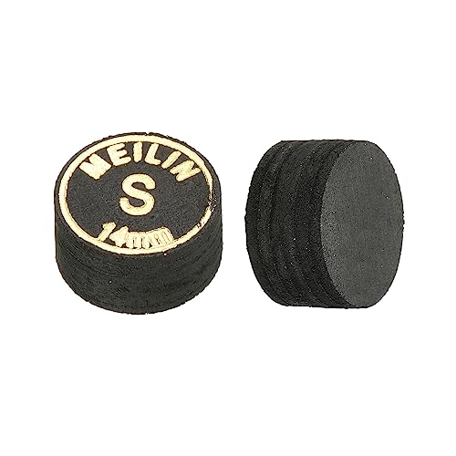 M METERXITY Pool Cue Tips - Laminated Billiard Cue Tips Multiple Layer Faux Leather Apply to Pool Cues/Snooker - size: 14mm, style: Soft