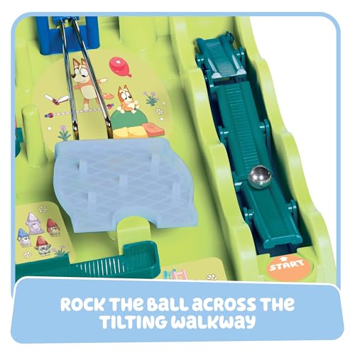 TOMY Bluey Screwball Scramble Marble Maze - Beat-The-Clock Obstacle Course & Marble Run - Skill & Dexterity Challenge - 1–4 Players - Ages 5+ - style: Bluey Screwball Scramble