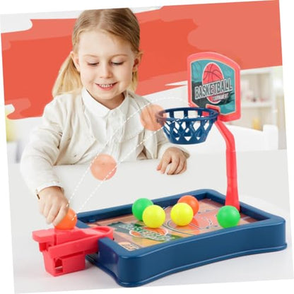 2 Sets Mini Desktop Basketball Game with Shooting Frame Easy to Install Indoor Hoop for Hand-Eye Coordination and Finger Power Improvement