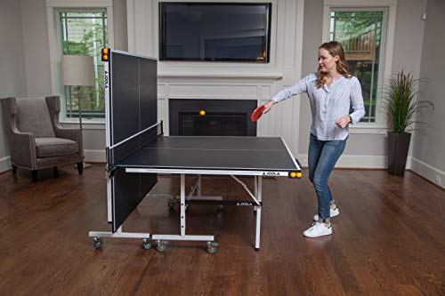 JOOLA Rally TL Professional MDF Indoor Ping Pong Table w/Quick Clamp Table Tennis Net & Post Set - 10 Minute Easy Assembly - Corner Ball Holders - Tournament Quality - Includes Playback Mode - size: 15mm