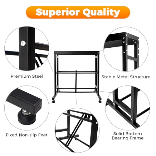 Sidasu 2/3/6-Tier Discs Golf Rack,Metal Disc Golf Storage Rack, Space-Saving Disc Station for Disc Golf Storage Shelf-Black - size: 2-shelf